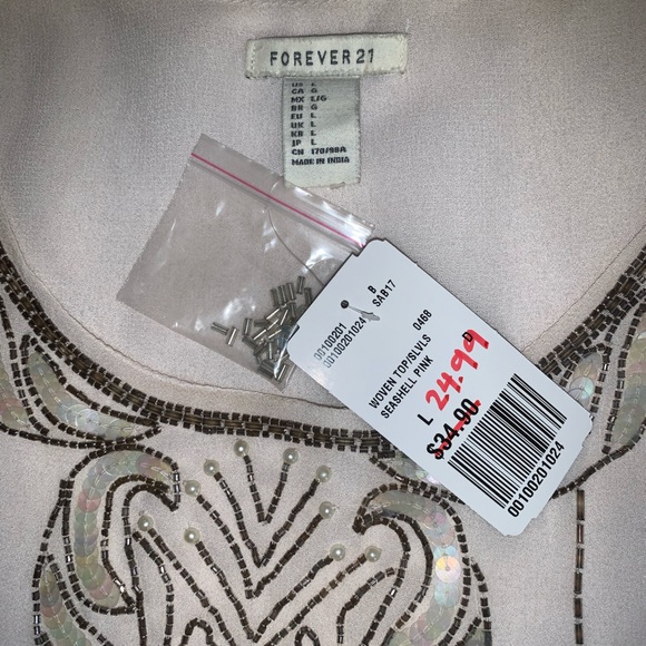 Forever Twenty-one embellished tank top Large Downton Abbey Vibe! - Picture 8 of 12